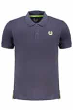 GIAN MARCO VENTURI MEN'S SHORT SLEEVED POLO SHIRT BLUE