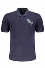 GIAN MARCO VENTURI MEN'S SHORT SLEEVED POLO SHIRT BLUE