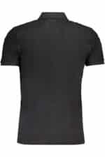 GIAN MARCO VENTURI MEN'S BLACK SHORT SLEEVED POLO SHIRT - Image 2