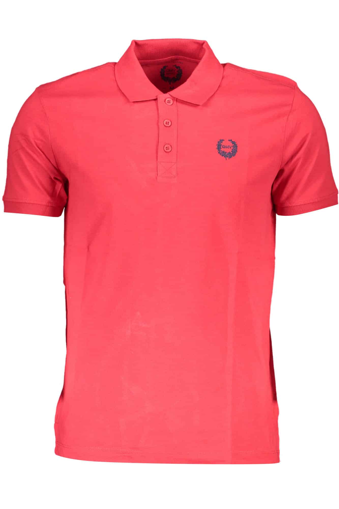 gianmarcoventuripolomanichecorteuomorosso_1 GIAN MARCO VENTURI MEN'S SHORT SLEEVE POLO SHIRT RED - Image 1