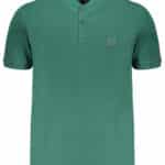 GIAN MARCO VENTURI GREEN MEN'S SHORT SLEEVED POLO SHIRT