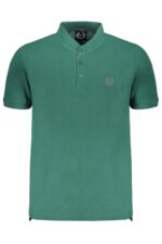 GIAN MARCO VENTURI GREEN MEN'S SHORT SLEEVED POLO SHIRT