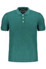 GIAN MARCO VENTURI GREEN MEN'S SHORT SLEEVED POLO SHIRT