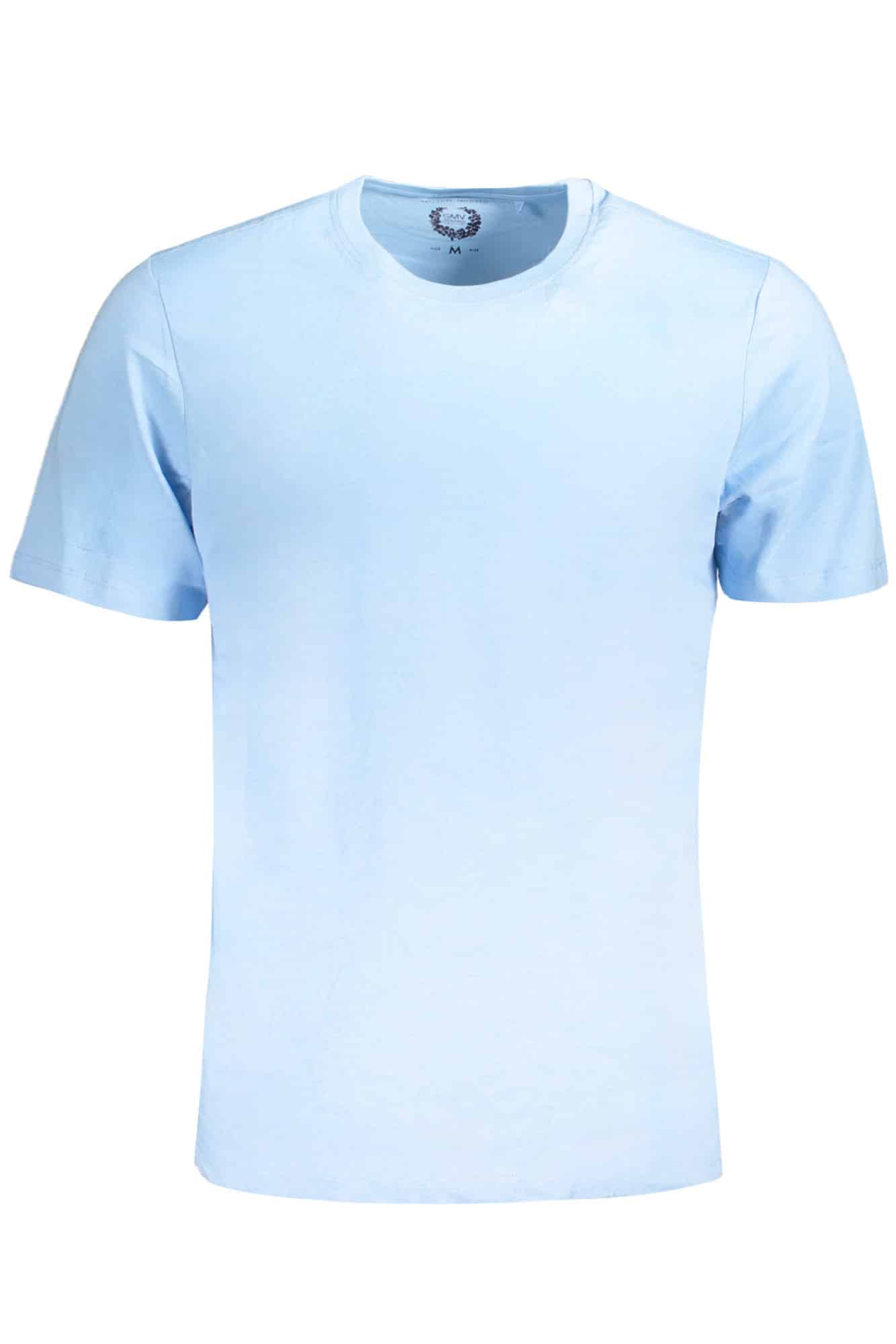 gianmarcoventurit-shirtmanichecorteuomoazzurro_1 GIAN MARCO VENTURI MEN'S SHORT SLEEVED T-SHIRT BLUE - Image 1