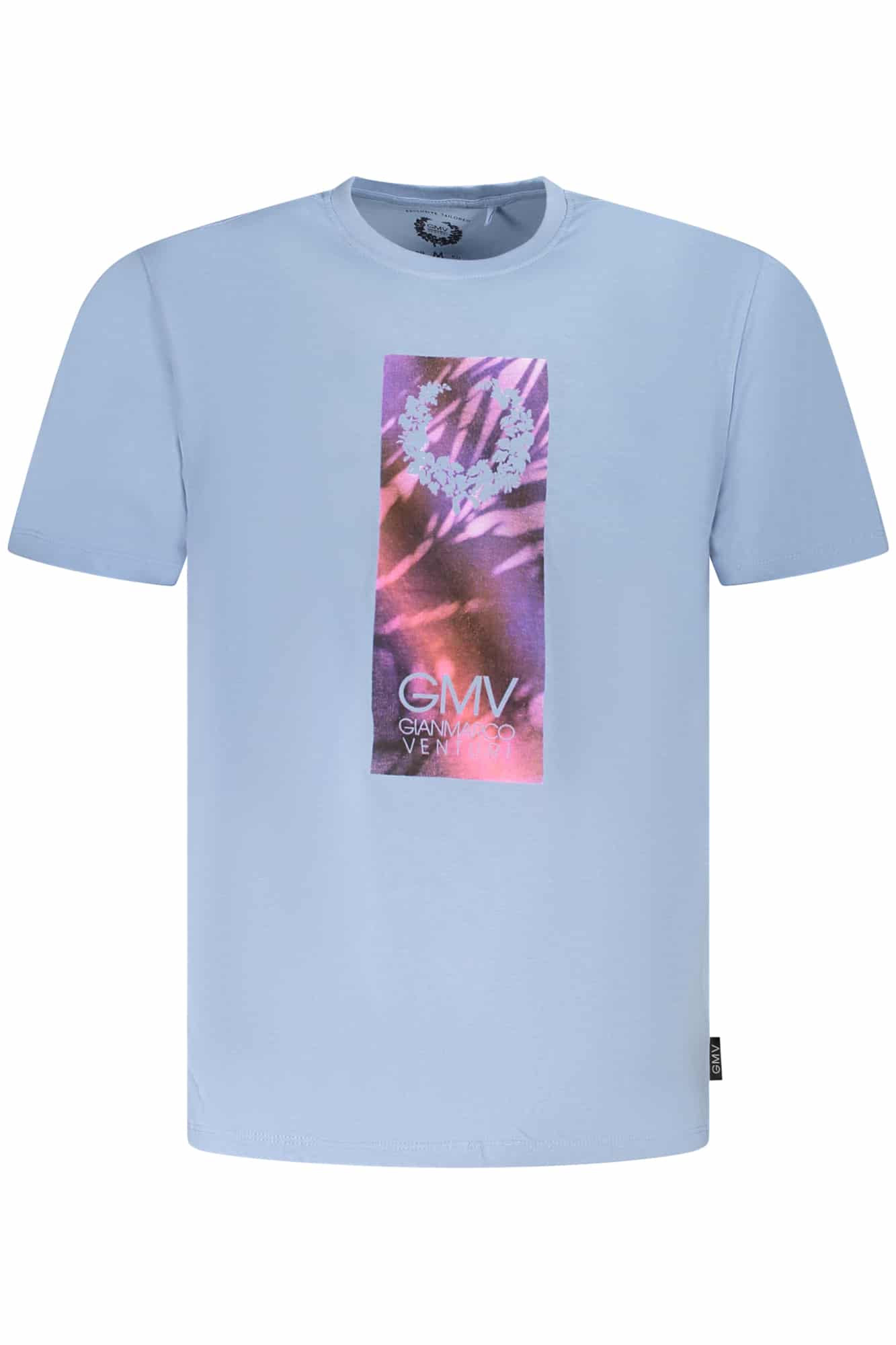 gianmarcoventurit-shirtmanichecorteuomoazzurro_1 GIAN MARCO VENTURI MEN'S SHORT SLEEVE T-SHIRT BLUE - Image 1