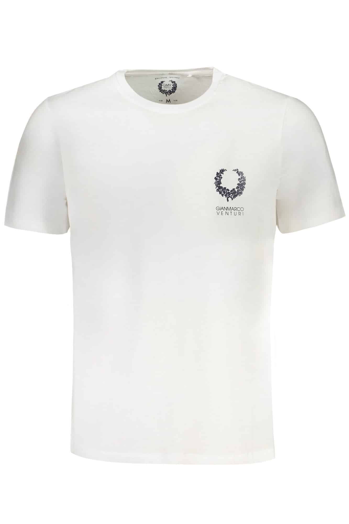 gianmarcoventurit-shirtmanichecorteuomobianco_1 GIAN MARCO VENTURI MEN'S SHORT SLEEVED T-SHIRT WHITE - Image 1