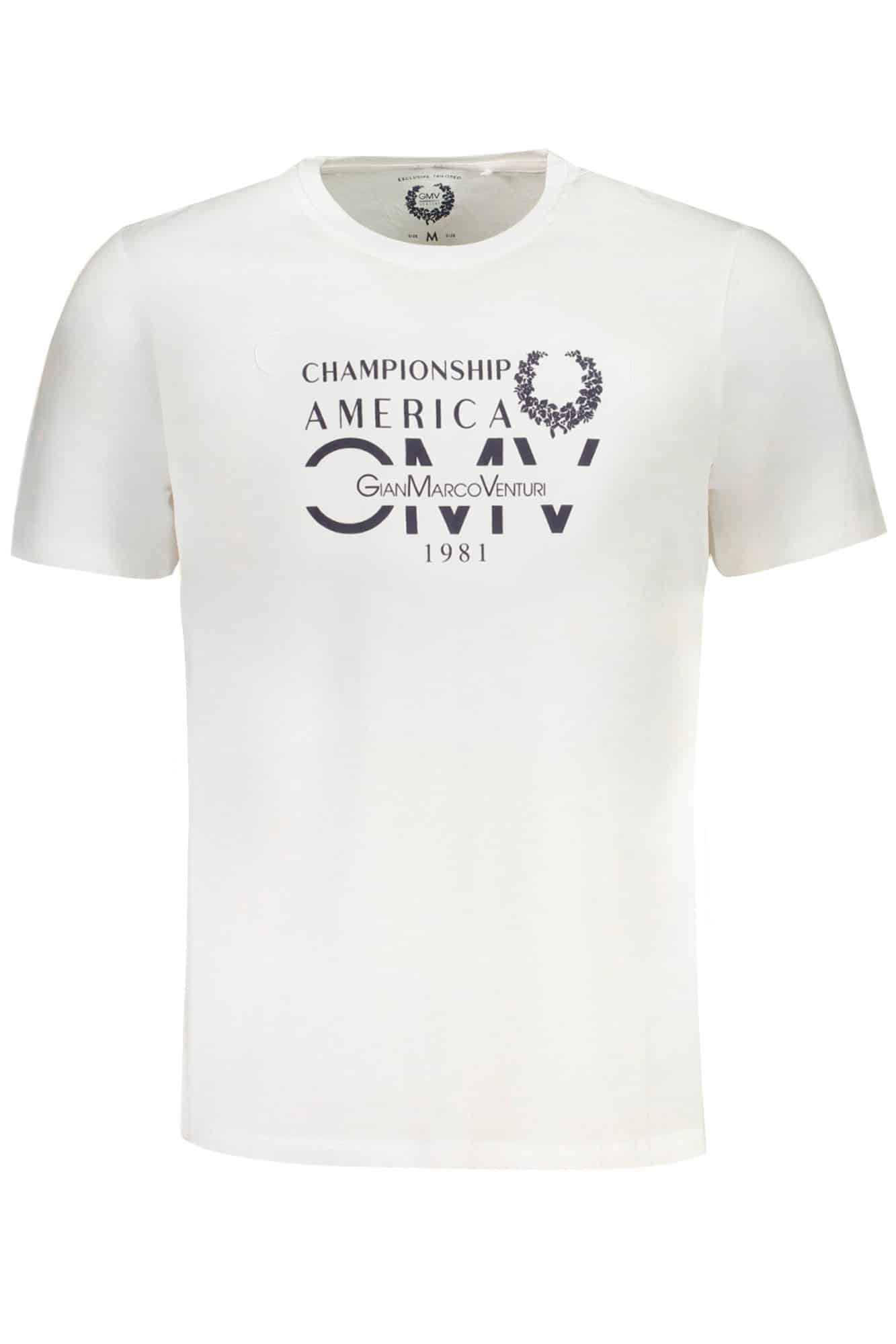 gianmarcoventurit-shirtmanichecorteuomobianco_1 GIAN MARCO VENTURI MEN'S SHORT SLEEVED T-SHIRT WHITE - Image 1