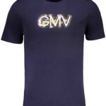 GIAN MARCO VENTURI MEN'S SHORT SLEEVED T-SHIRT BLUE