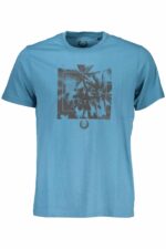GIAN MARCO VENTURI MEN'S SHORT SLEEVE T-SHIRT BLUE
