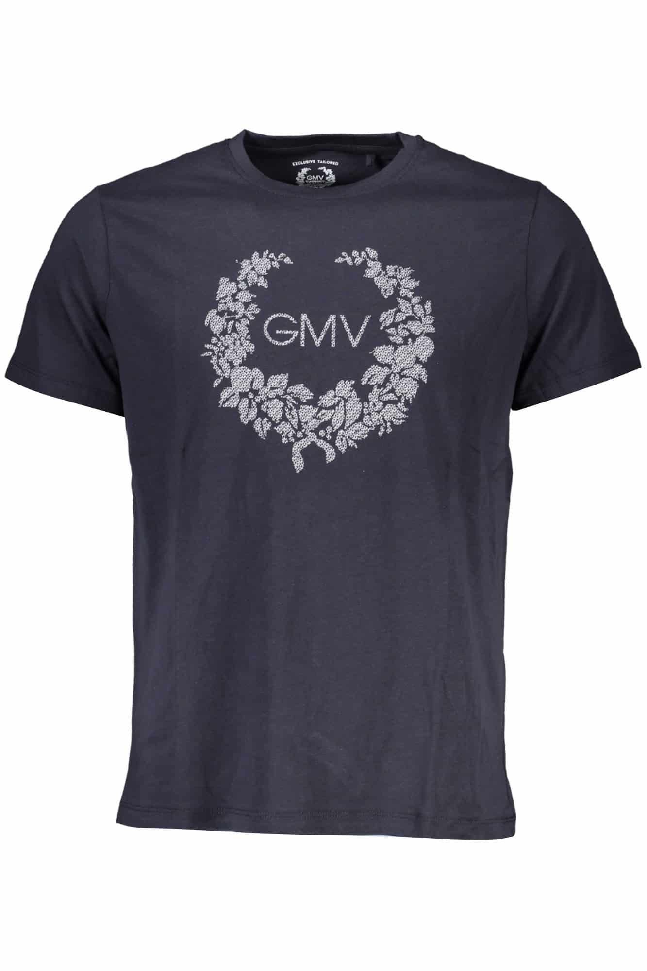 gianmarcoventurit-shirtmanichecorteuomoblu_1 GIAN MARCO VENTURI MEN'S SHORT SLEEVED T-SHIRT BLUE - Image 1