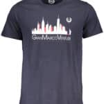 GIAN MARCO VENTURI MEN'S SHORT SLEEVED T-SHIRT BLUE