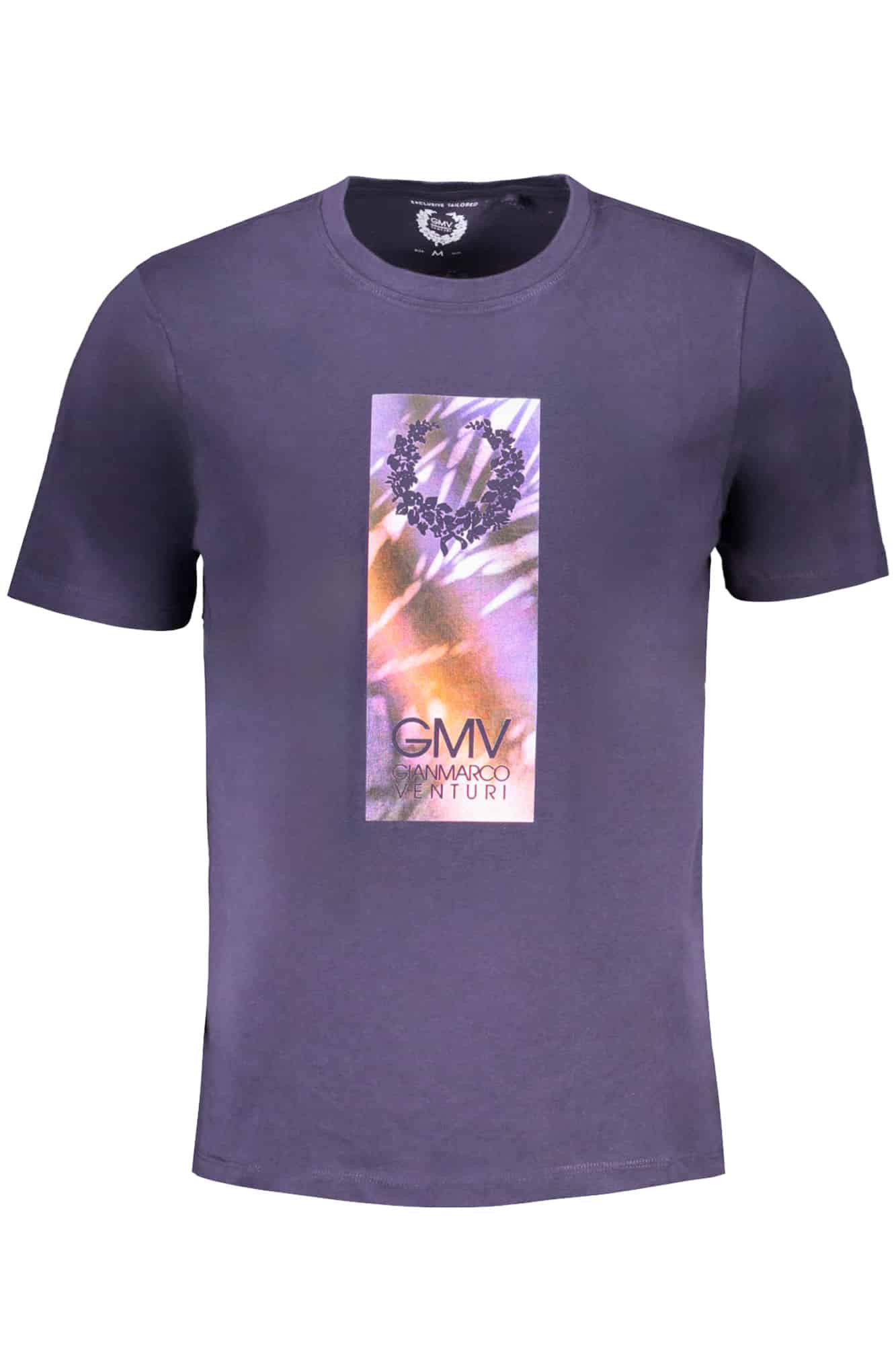 gianmarcoventurit-shirtmanichecorteuomoblu_1 GIAN MARCO VENTURI MEN'S SHORT SLEEVED T-SHIRT BLUE - Image 1