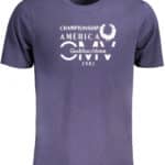 GIAN MARCO VENTURI MEN'S SHORT SLEEVED T-SHIRT BLUE