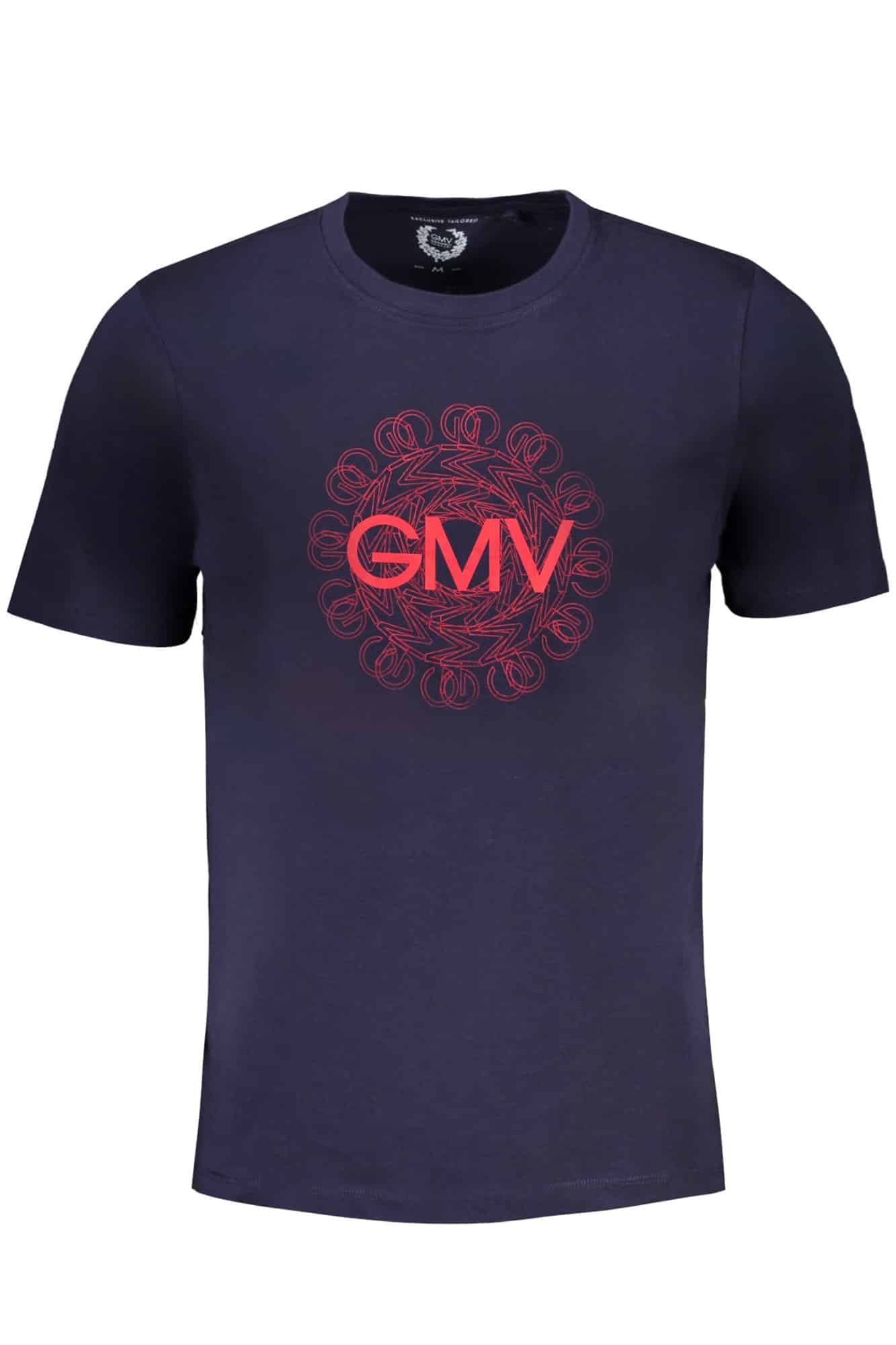 gianmarcoventurit-shirtmanichecorteuomoblu_1 GIAN MARCO VENTURI MEN'S SHORT SLEEVED T-SHIRT BLUE - Image 1