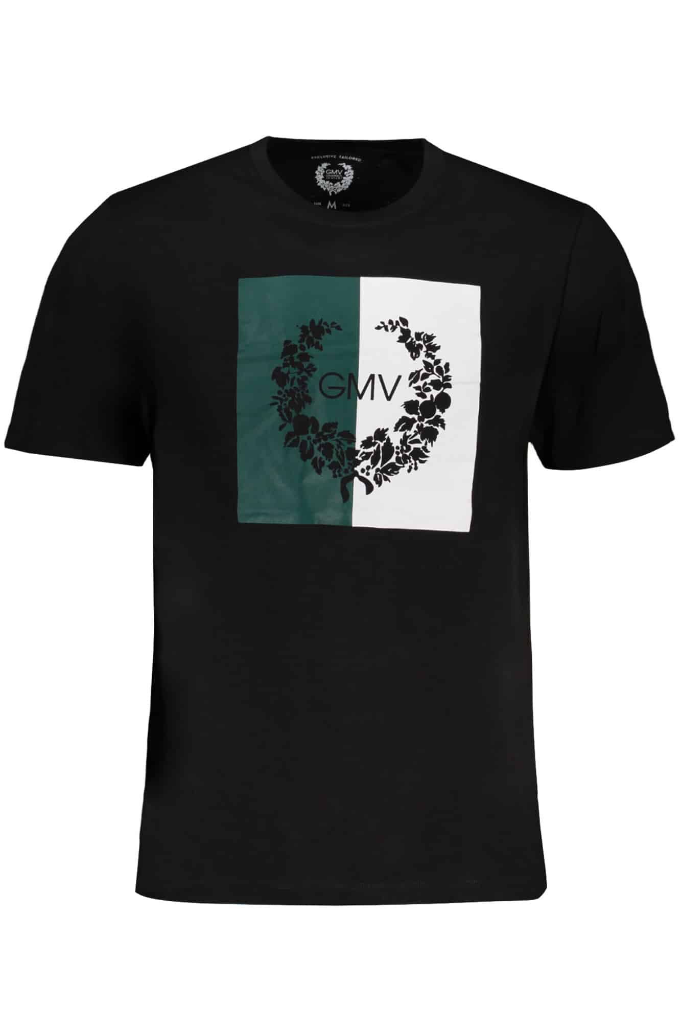gianmarcoventurit-shirtmanichecorteuomonero_1 GIAN MARCO VENTURI MEN'S SHORT SLEEVE T-SHIRT BLACK - Image 1