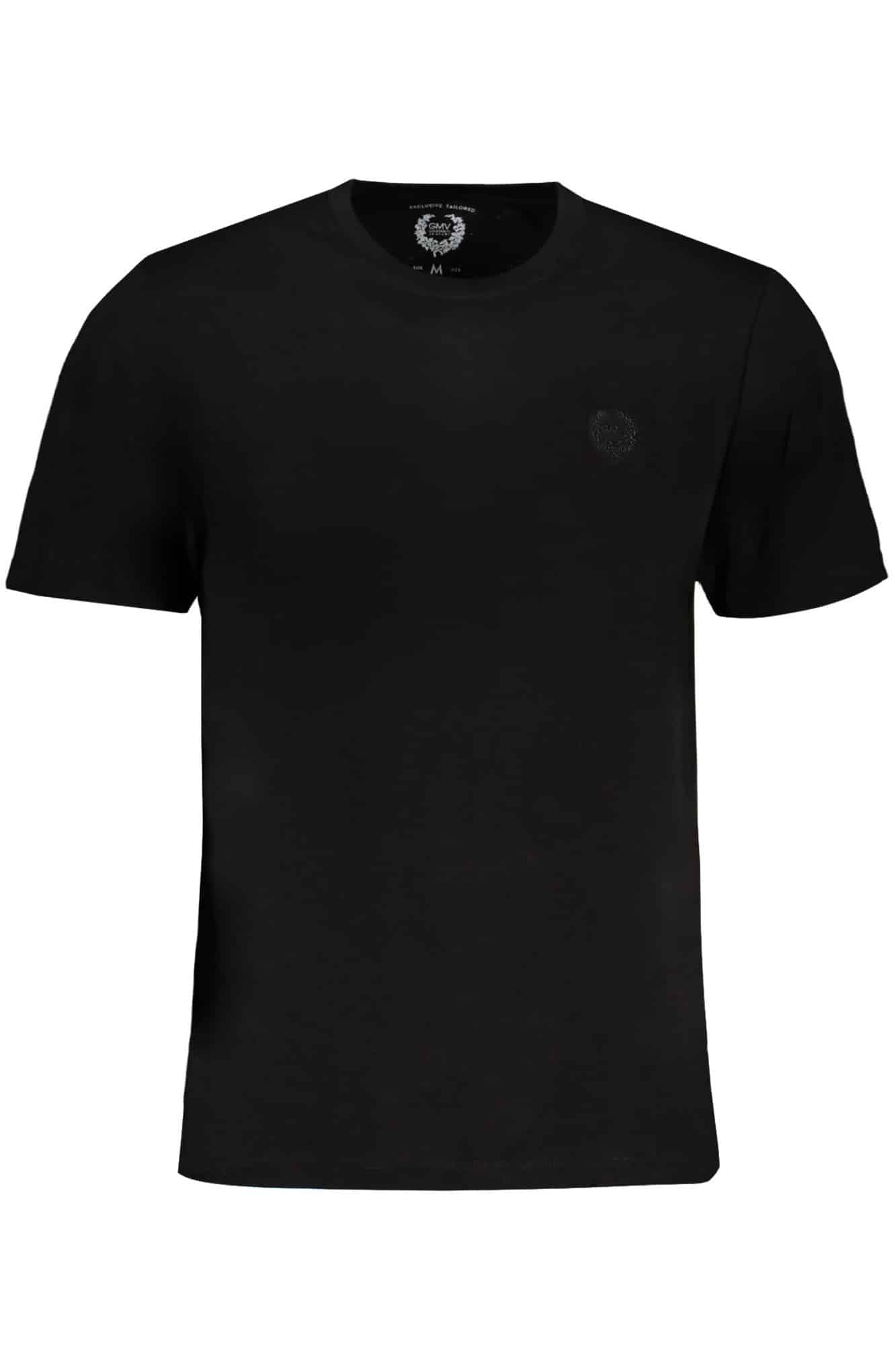 gianmarcoventurit-shirtmanichecorteuomonero_1 GIAN MARCO VENTURI MEN'S SHORT SLEEVED T-SHIRT BLACK - Image 1