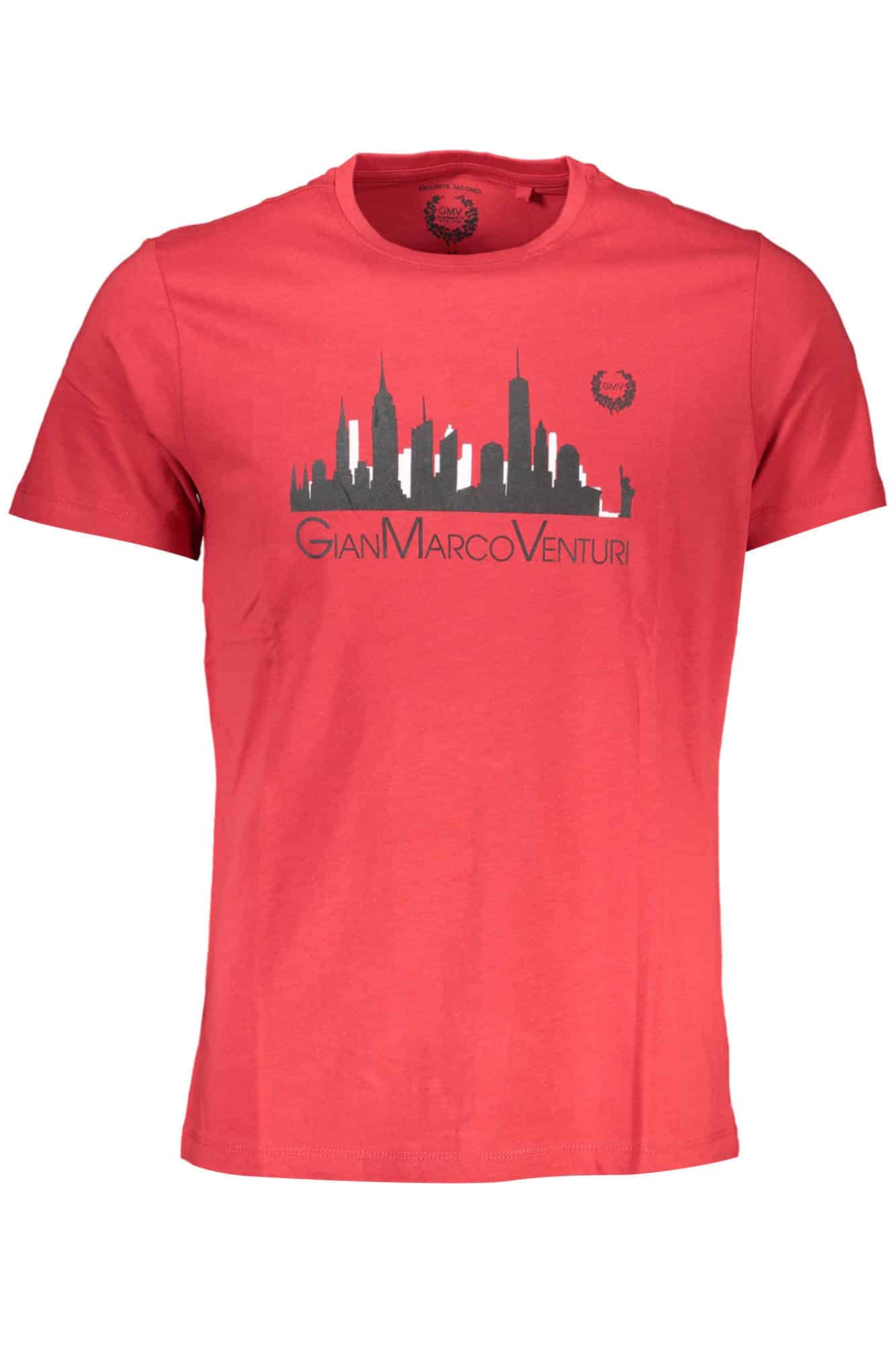 gianmarcoventurit-shirtmanichecorteuomorosso_1 GIAN MARCO VENTURI MEN'S SHORT SLEEVE T-SHIRT RED - Image 1