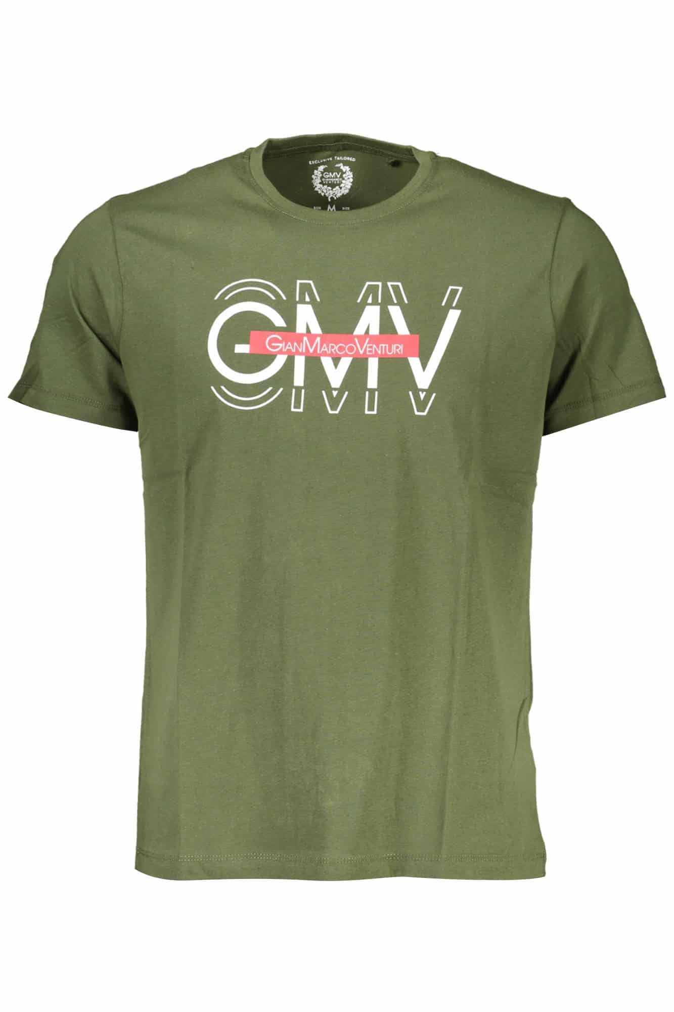 gianmarcoventurit-shirtmanichecorteuomoverde_1 GIAN MARCO VENTURI MEN'S SHORT SLEEVED T-SHIRT GREEN - Image 1