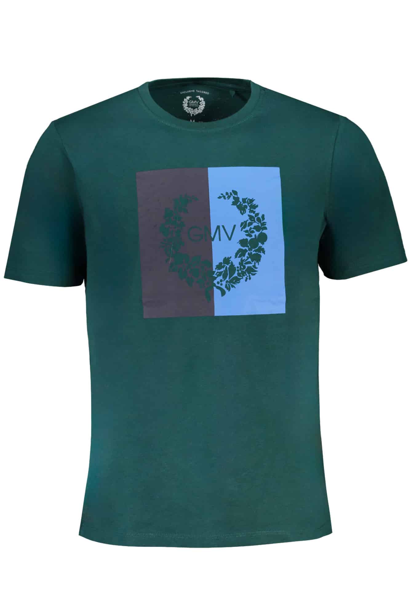 gianmarcoventurit-shirtmanichecorteuomoverde_1 GIAN MARCO VENTURI GREEN MEN'S SHORT SLEEVED T-SHIRT - Image 1