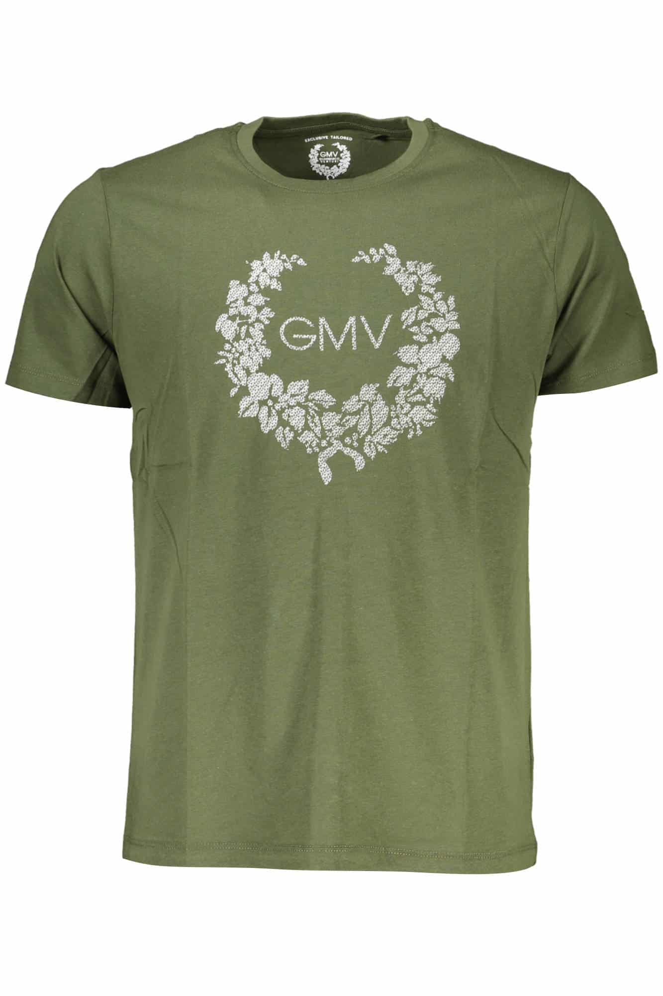 gianmarcoventurit-shirtmanichecorteuomoverde_1 GIAN MARCO VENTURI MEN'S SHORT SLEEVED T-SHIRT GREEN - Image 1