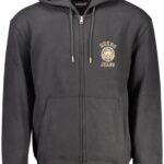 GUESS JEANS MEN'S ZIP-UP SWEATSHIRT BLACK
