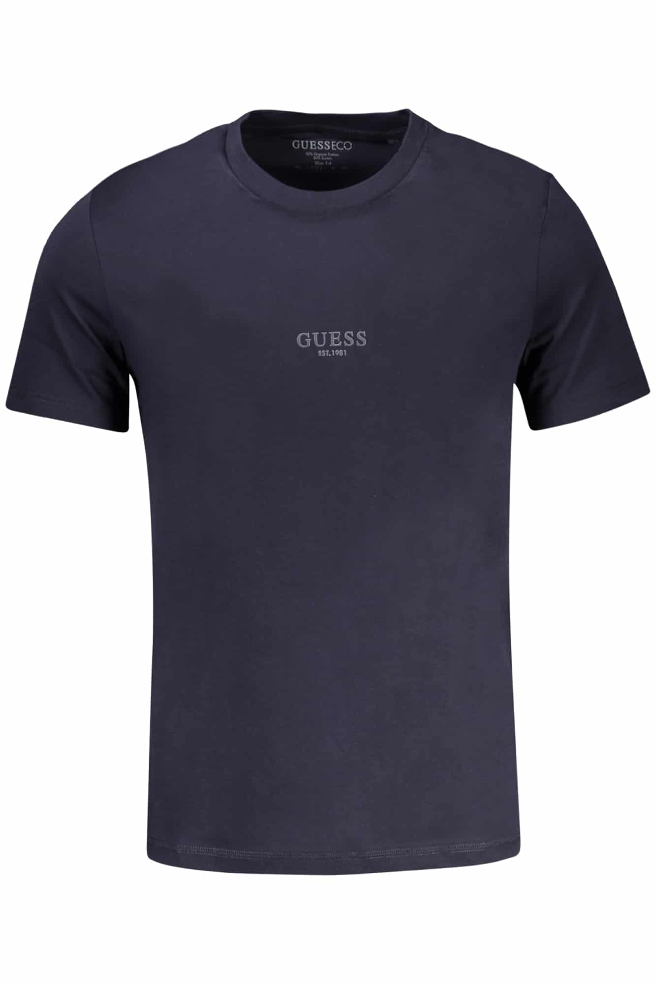 guessjeanst-shirtmanichecorteuomoblu_1 GUESS JEANS SHORT SLEEVE T-SHIRT MEN BLUE - Image 1