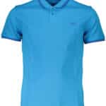 HARMONT & BLAINE MEN'S BLUE SHORT SLEEVED POLO SHIRT
