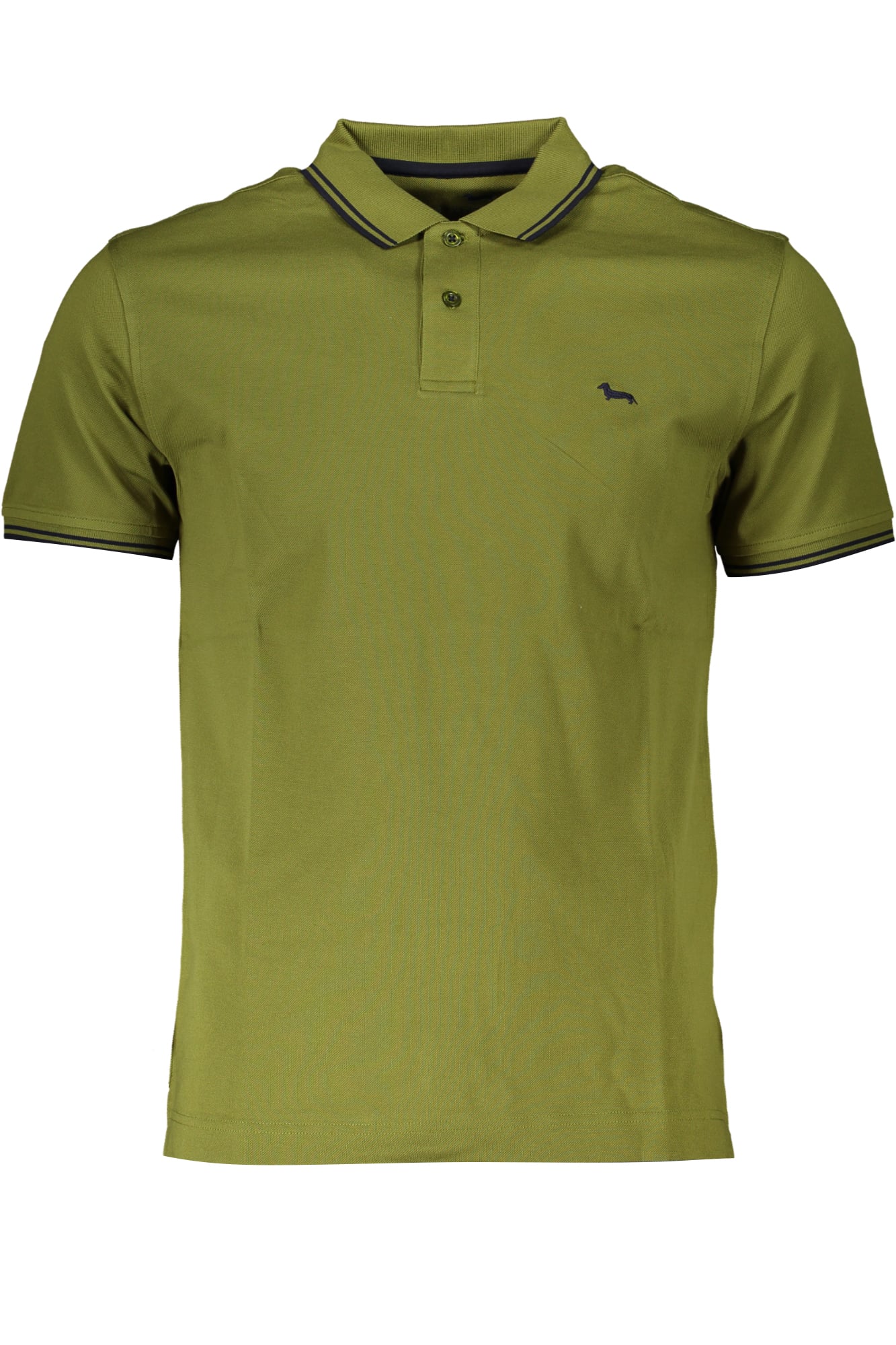 harmont26blainepolomanichecorteuomoverde_1 HARMONT & BLAINE GREEN MEN'S SHORT SLEEVED POLO SHIRT - Image 1