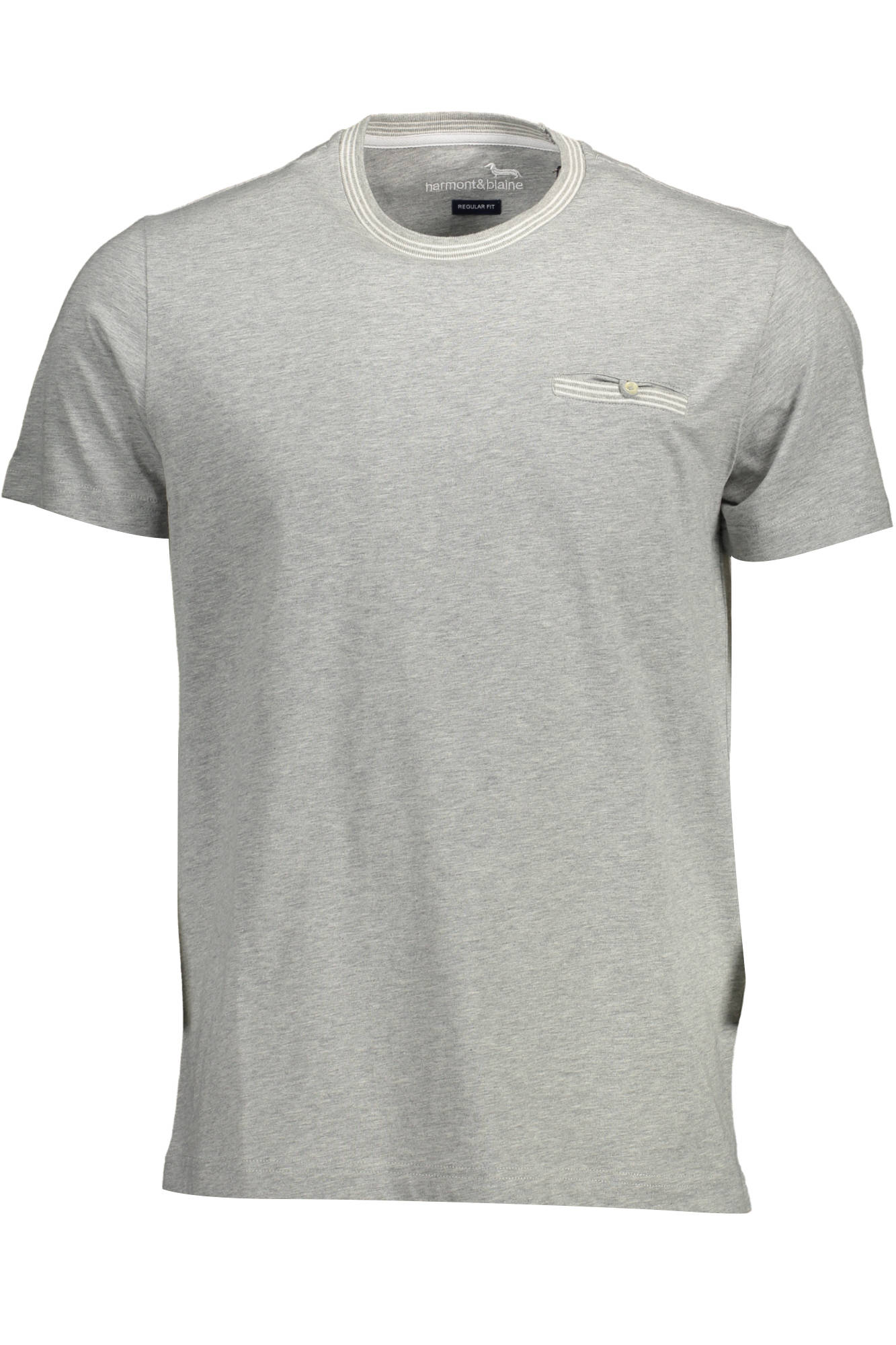 harmont26blainet-shirtmanichecorteuomogrigio_1 HARMONT & BLAINE MEN'S SHORT SLEEVE T-SHIRT GREY - Image 1