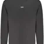 HUGO BOSS MEN'S BLACK ZIP-UP SWEATSHIRT
