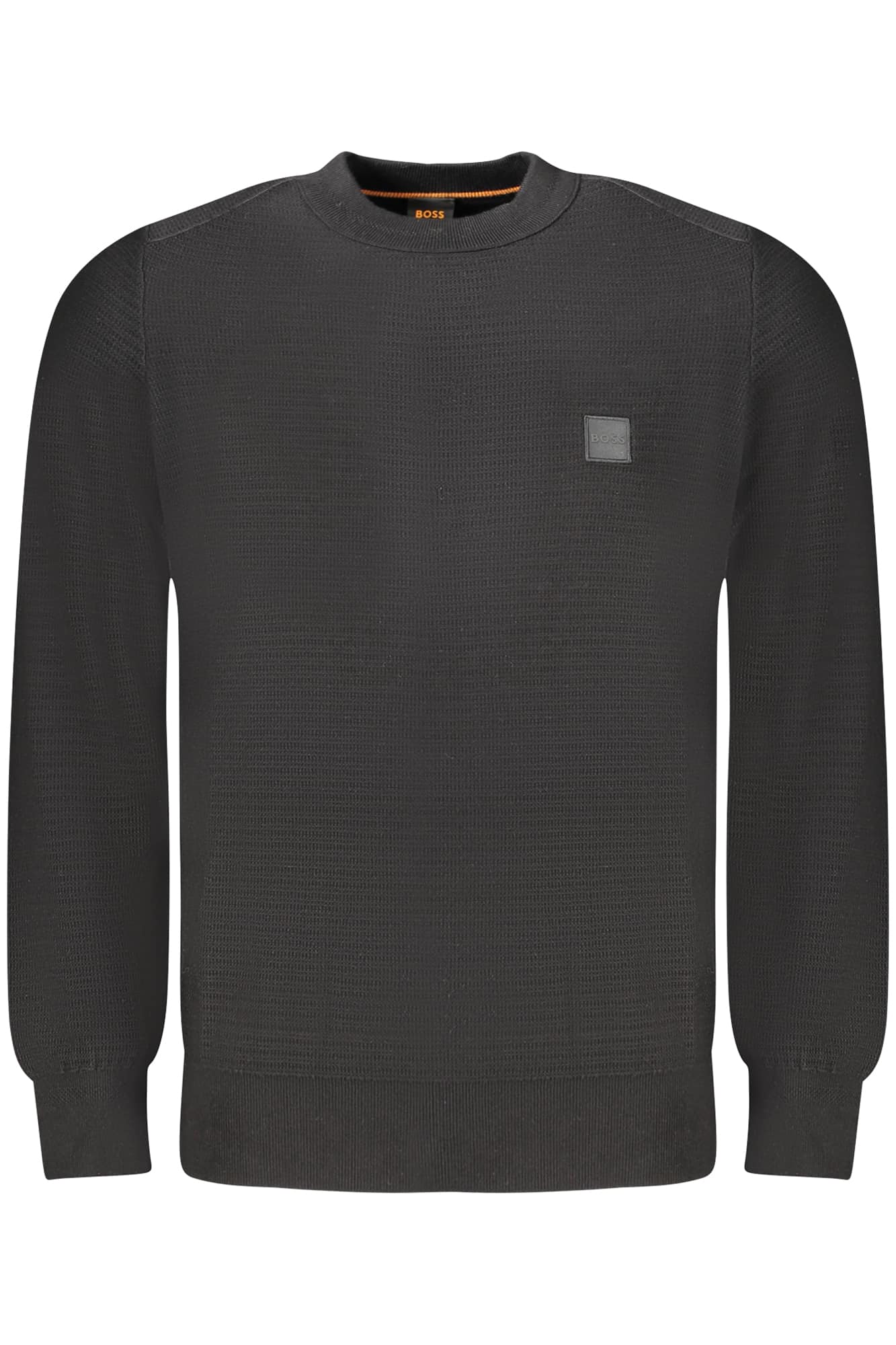 hugobossmagliauomonero_1 HUGO BOSS MEN'S BLACK SWEATER - Image 1