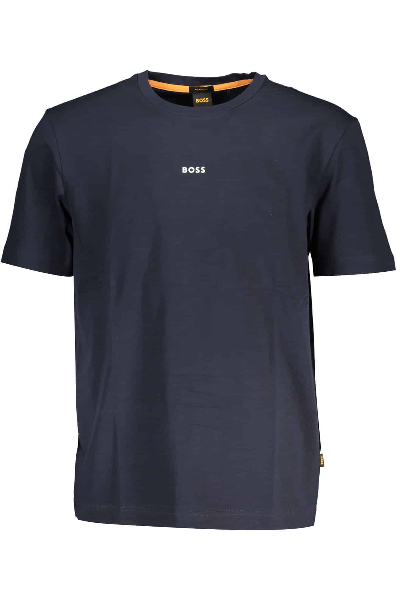 hugobosst-shirtmanichecorteuomoblu_1 HUGO BOSS MEN'S SHORT SLEEVE T-SHIRT BLUE - Image 1