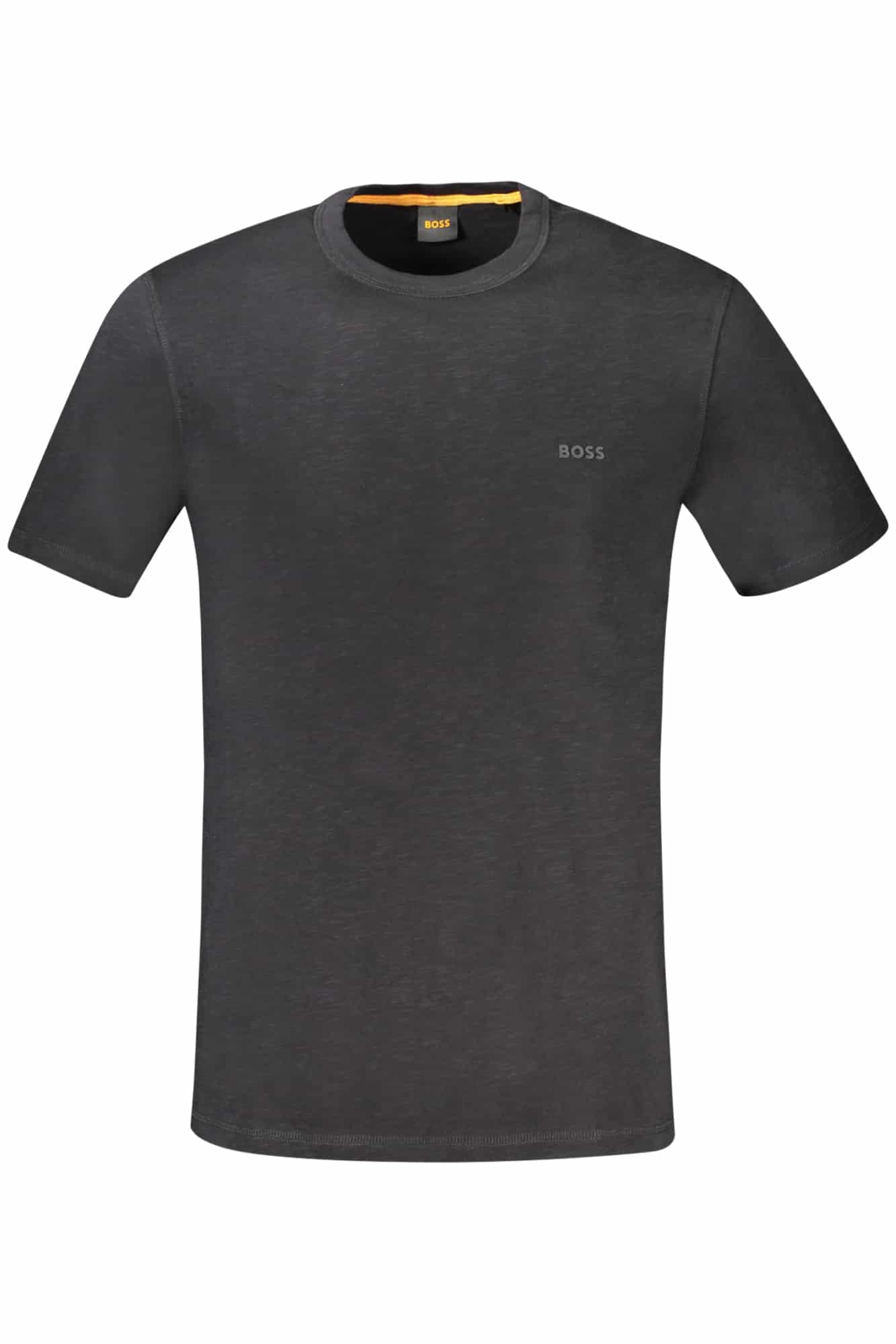hugobosst-shirtmanichecorteuomonero_1 HUGO BOSS MEN'S SHORT SLEEVE T-SHIRT BLACK - Image 1