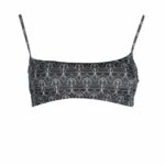 KARL LAGERFELD BEACHWEAR TOP WOMEN'S COSTUME BLACK