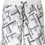 KARL LAGERFELD BEACHWEAR SWIMSUIT BOTTOM MEN WHITE