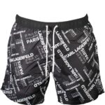 KARL LAGERFELD BEACHWEAR SWIMSUIT BLACK MEN'S BOTTOM