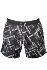 KARL LAGERFELD BEACHWEAR SWIMSUIT BLACK MEN'S BOTTOM