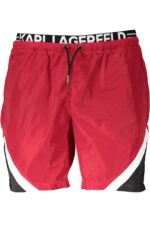 KARL LAGERFELD BEACHWEAR SWIMSUIT MEN'S BOTTOM RED
