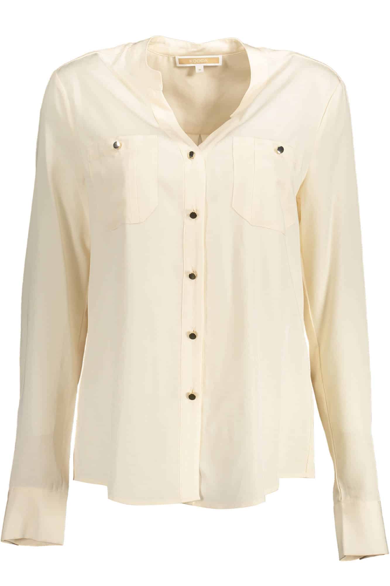 koccacamiciamanichelunghedonnabianco_1 KOCCA LONG SLEEVE SHIRT WHITE WOMAN - Image 1