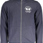 LA MARTINA MEN'S BLUE ZIPPED SWEATSHIRT