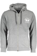 LA MARTINA MEN'S GRAY ZIPPED SWEATSHIRT