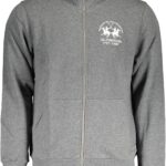 LA MARTINA MEN'S GRAY ZIPPED SWEATSHIRT