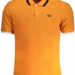 LA MARTINA MEN'S ORANGE SHORT SLEEVED POLO SHIRT