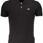 LA MARTINA MEN'S BLACK SHORT SLEEVED POLO SHIRT