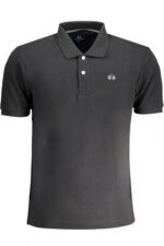LA MARTINA MEN'S BLACK SHORT SLEEVED POLO SHIRT