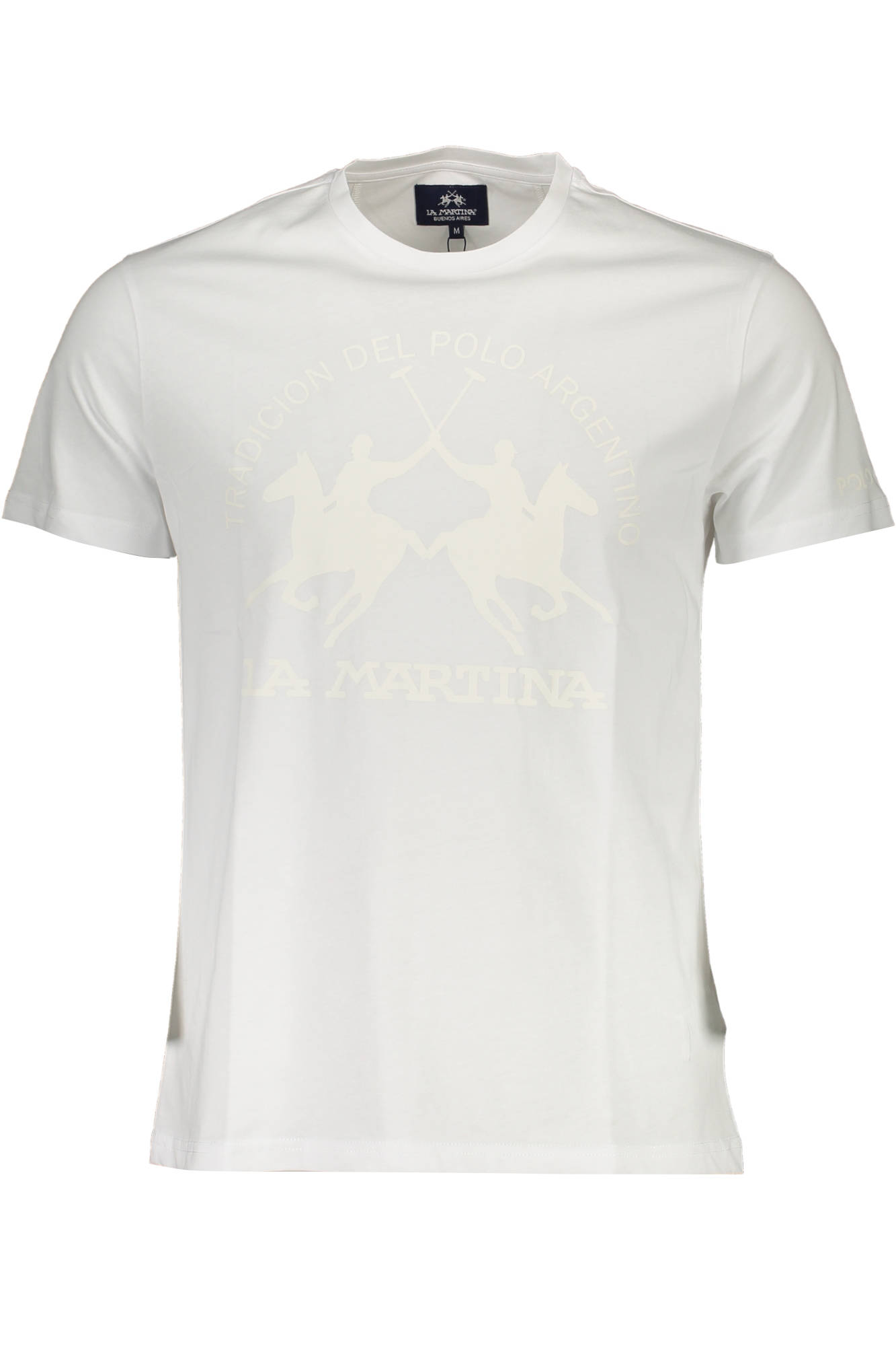 lamartinat-shirtmanichecorteuomobianco_1 LA MARTINA MEN'S SHORT SLEEVE T-SHIRT WHITE - Image 1