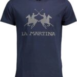 LA MARTINA MEN'S SHORT SLEEVE T-SHIRT BLUE