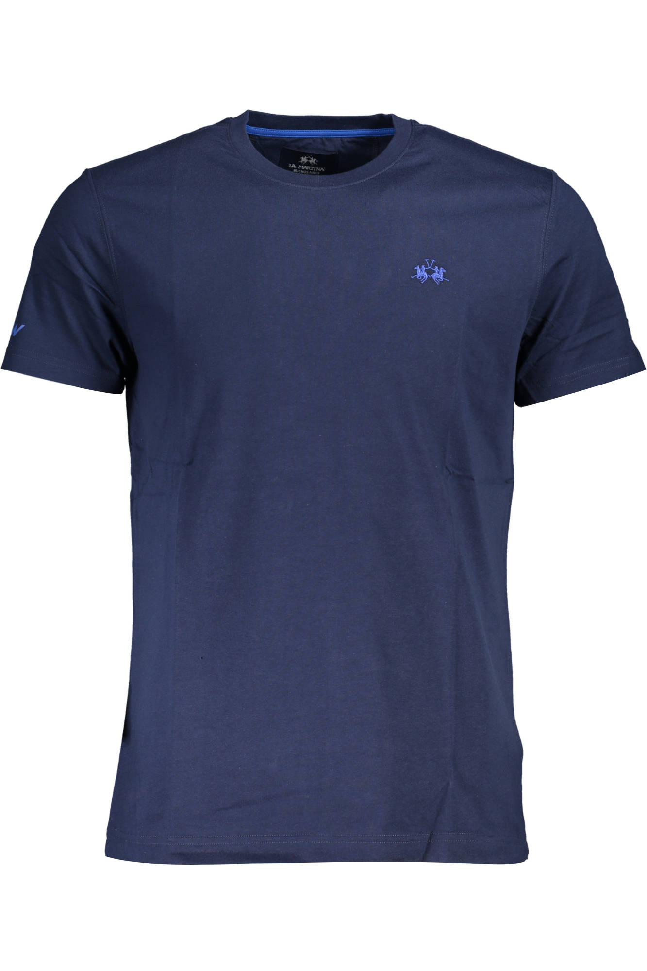 lamartinat-shirtmanichecorteuomoblu_1 LA MARTINA MEN'S SHORT SLEEVE T-SHIRT BLUE - Image 1