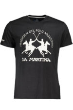 LA MARTINA MEN'S SHORT SLEEVE T-SHIRT BLACK