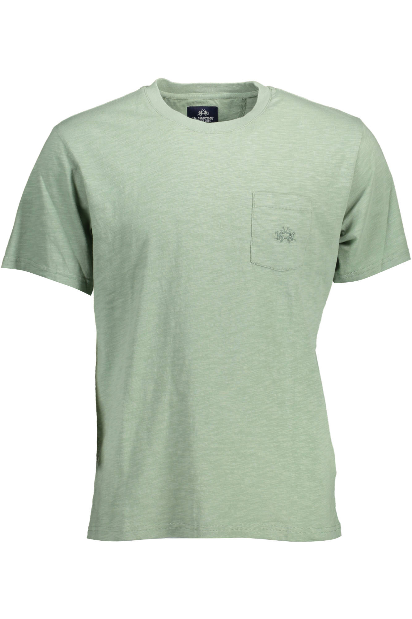 lamartinat-shirtmanichecorteuomoverde_1 LA MARTINA MEN'S SHORT SLEEVE T-SHIRT GREEN - Image 1